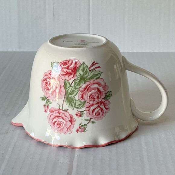 VTG Victorian Garden By MANN MCMLXXXII Hand Painted Ceramic 2.5 Measuring Cup - Picture 5 of 14